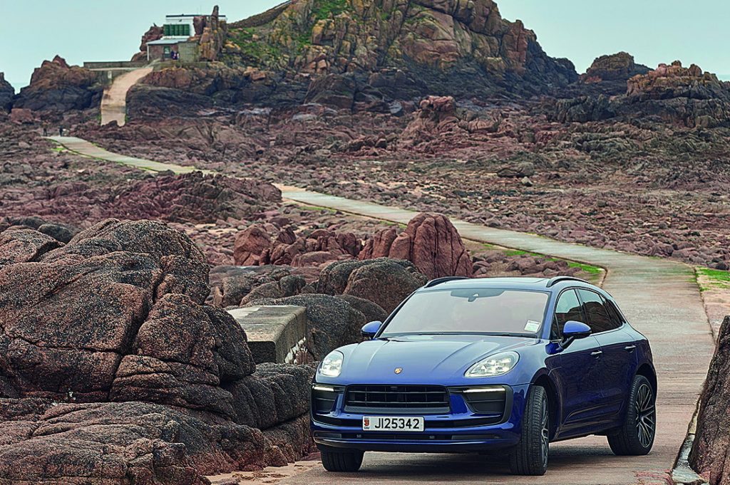 Porsche Macan on Jersey Coastline